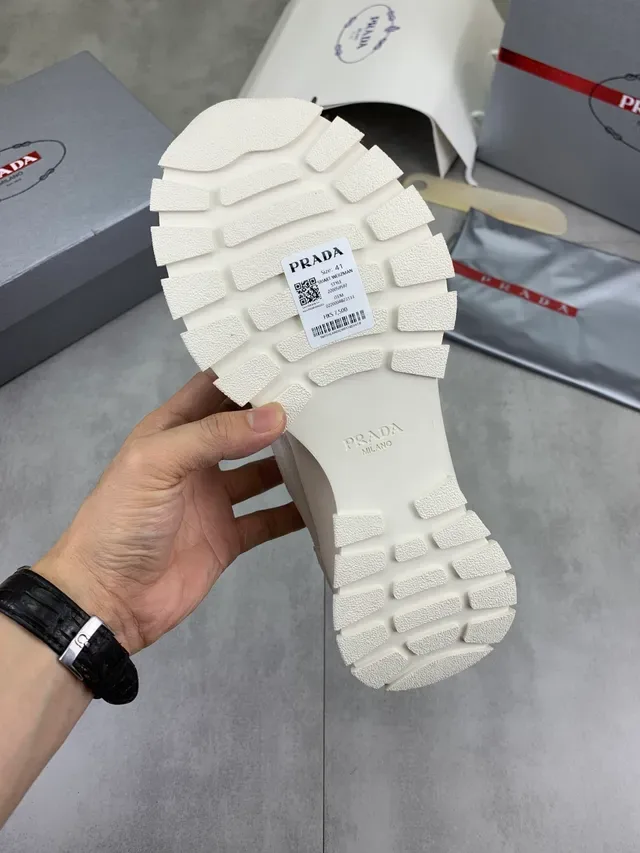 Prada Beige Suede and Mesh Lifestyle Sneaker 2