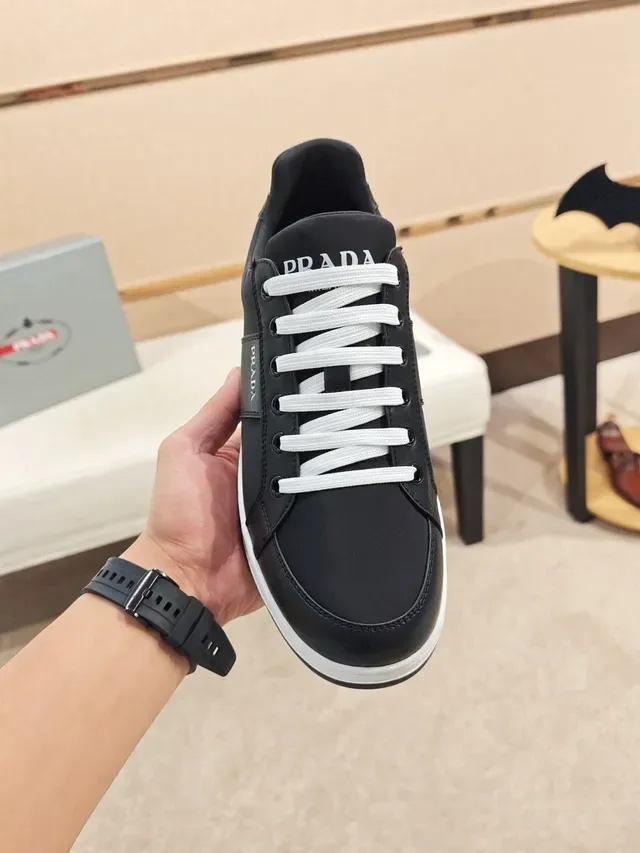 Prada Black and White Lifestyle Sneakers 5