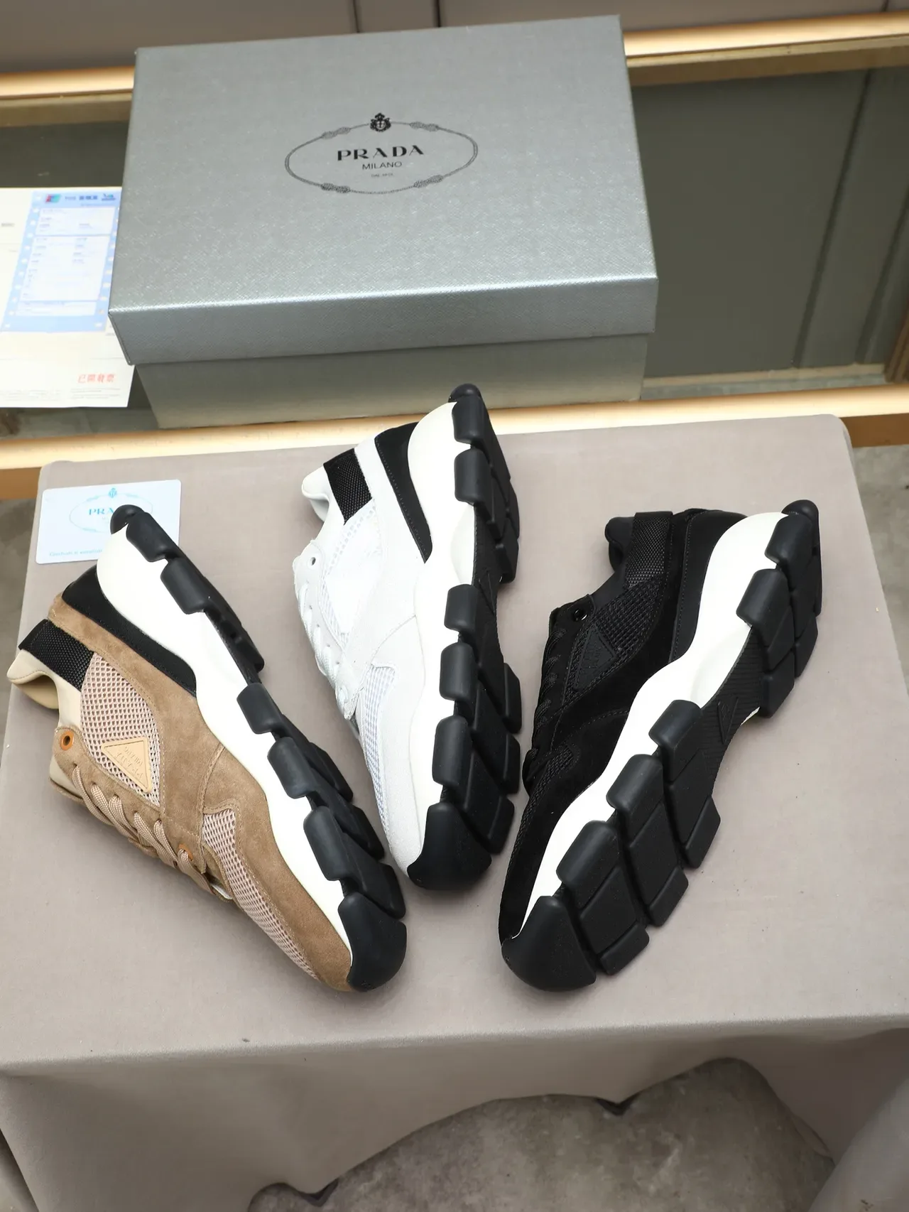 Prada Cloudbust Black and White Chunky Sneakers 2