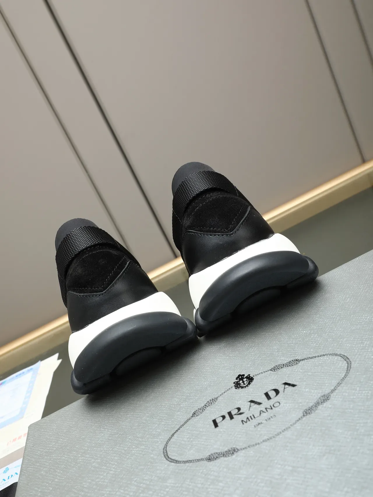 Prada Cloudbust Black and White Chunky Sneakers 4