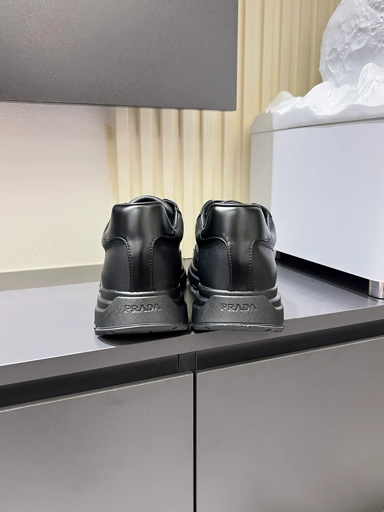 Prada Cloudbust Black Leather Lifestyle Sneakers 2