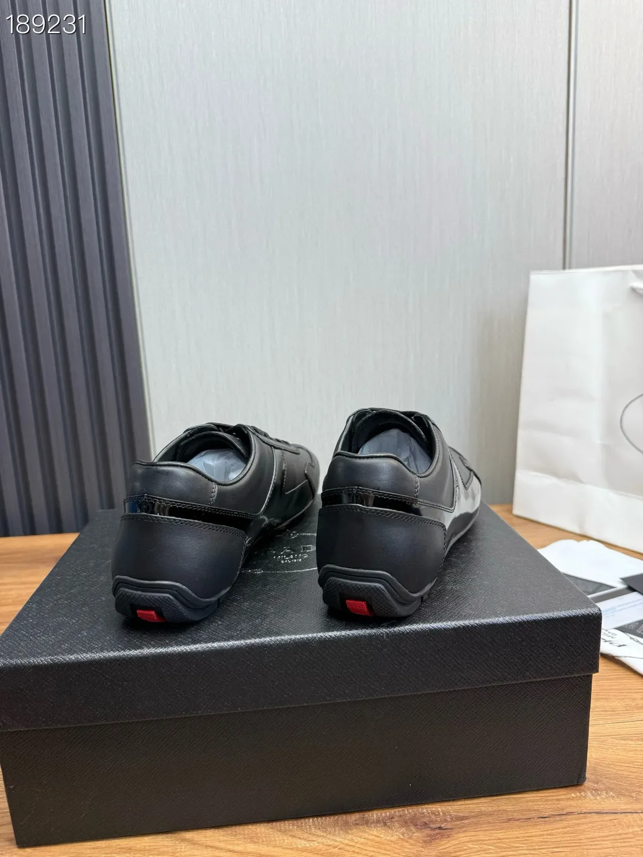 Prada Cloudbust Black Paneled Leather Matte And Patent Lifestyle Sneakers 2