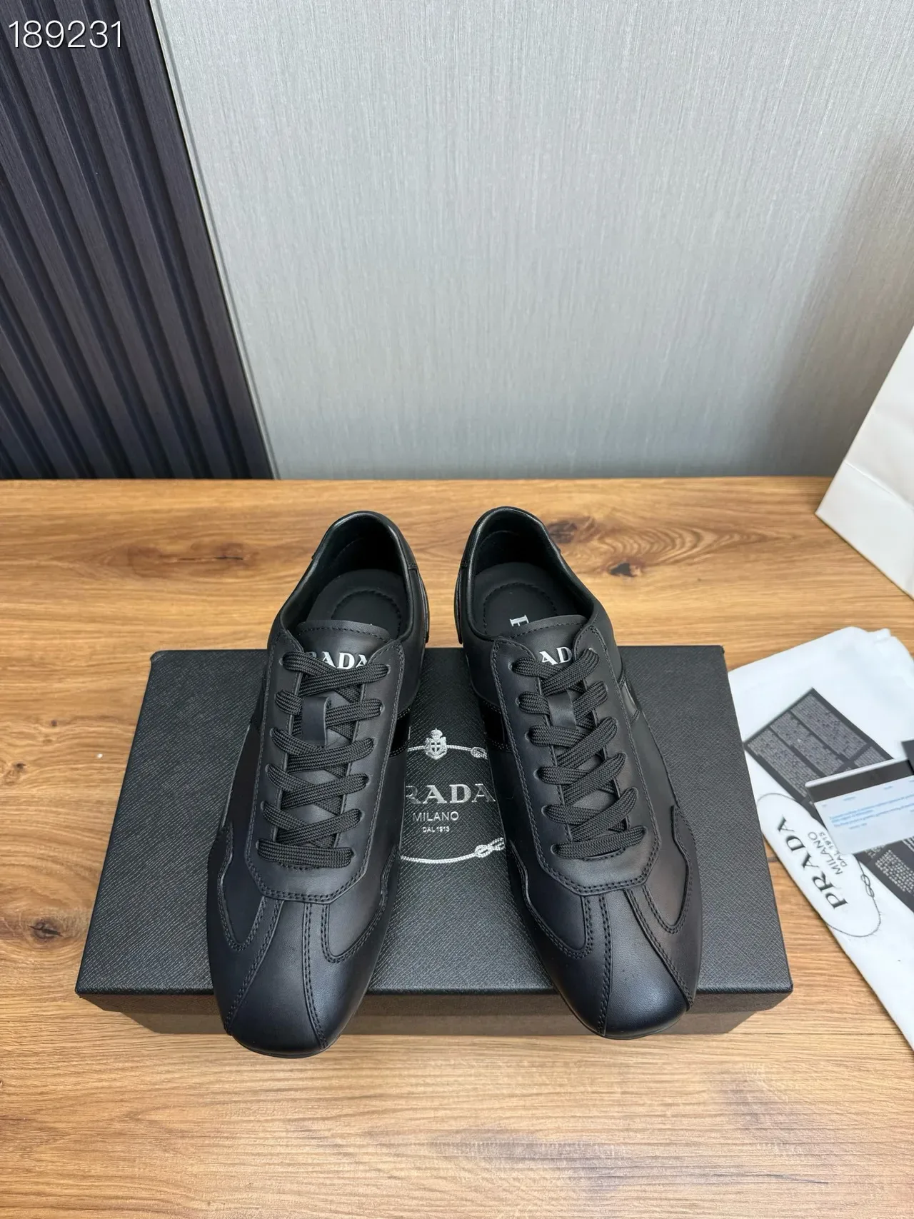 Prada Cloudbust Black Paneled Leather Matte And Patent Lifestyle Sneakers 8