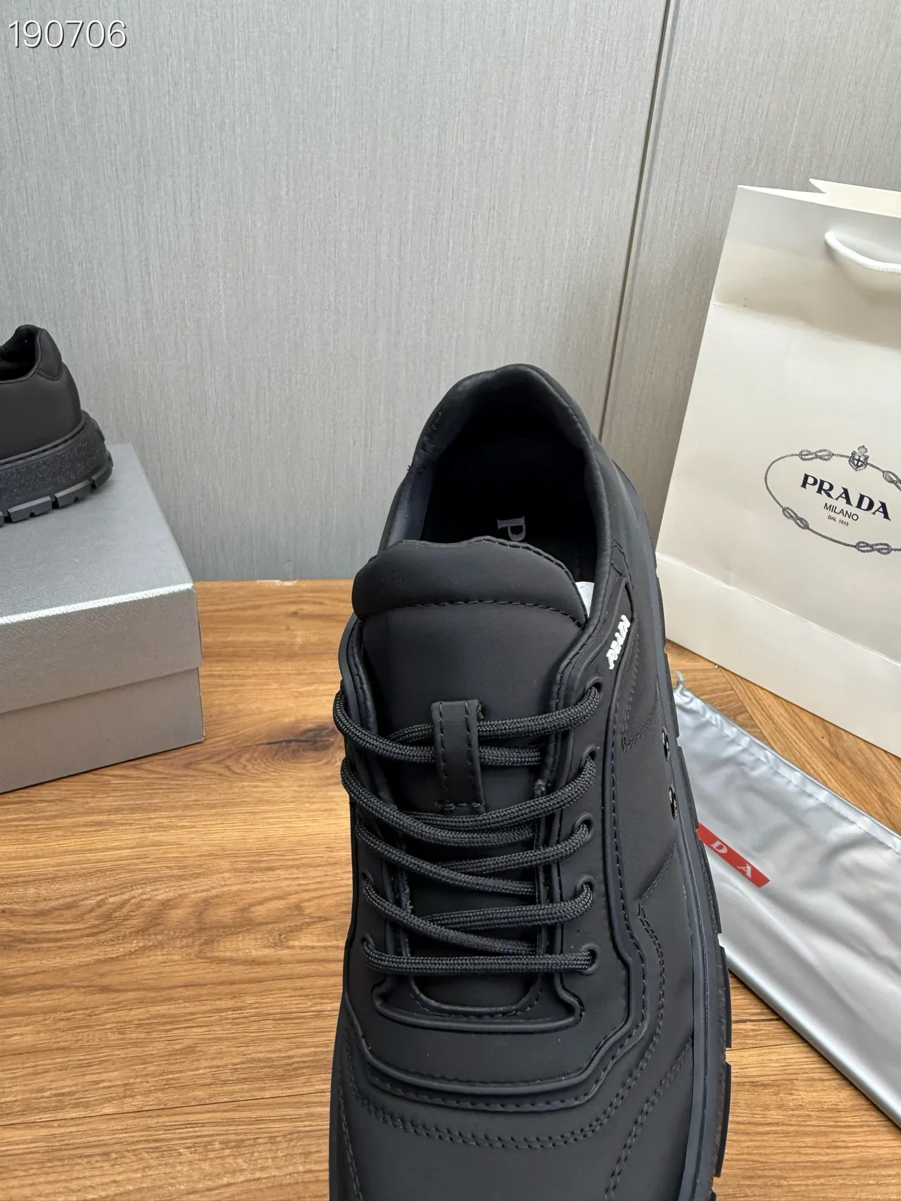 Prada Cloudbust Black Panelled Chunky Sneakers 4
