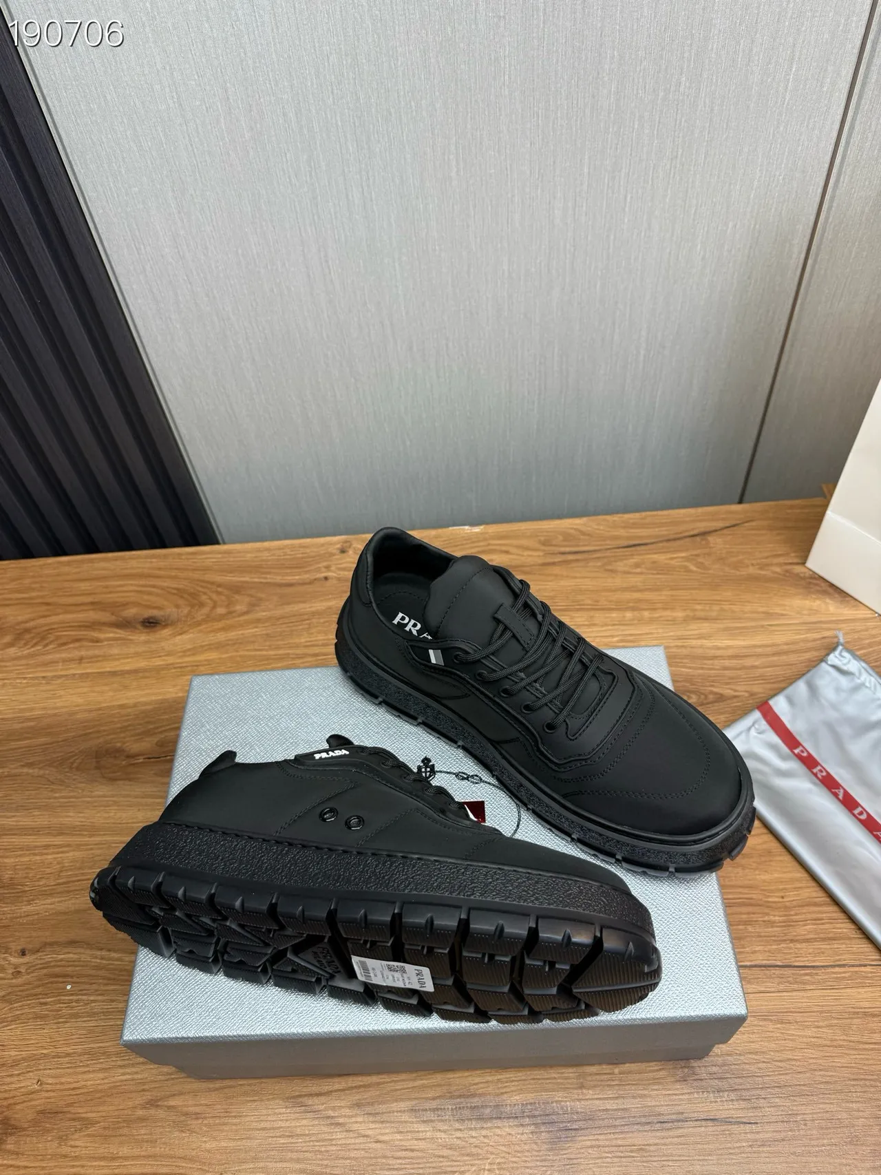Prada Cloudbust Black Panelled Chunky Sneakers 5