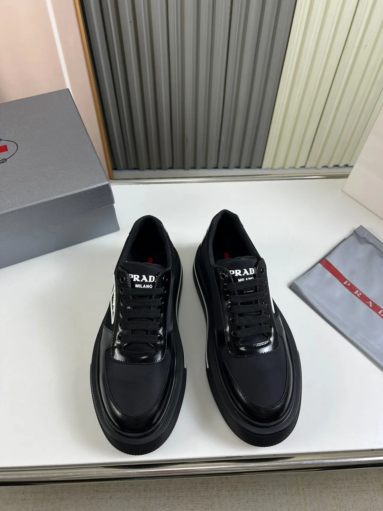 Prada Cloudbust Black Platform Lifestyle Sneakers 8