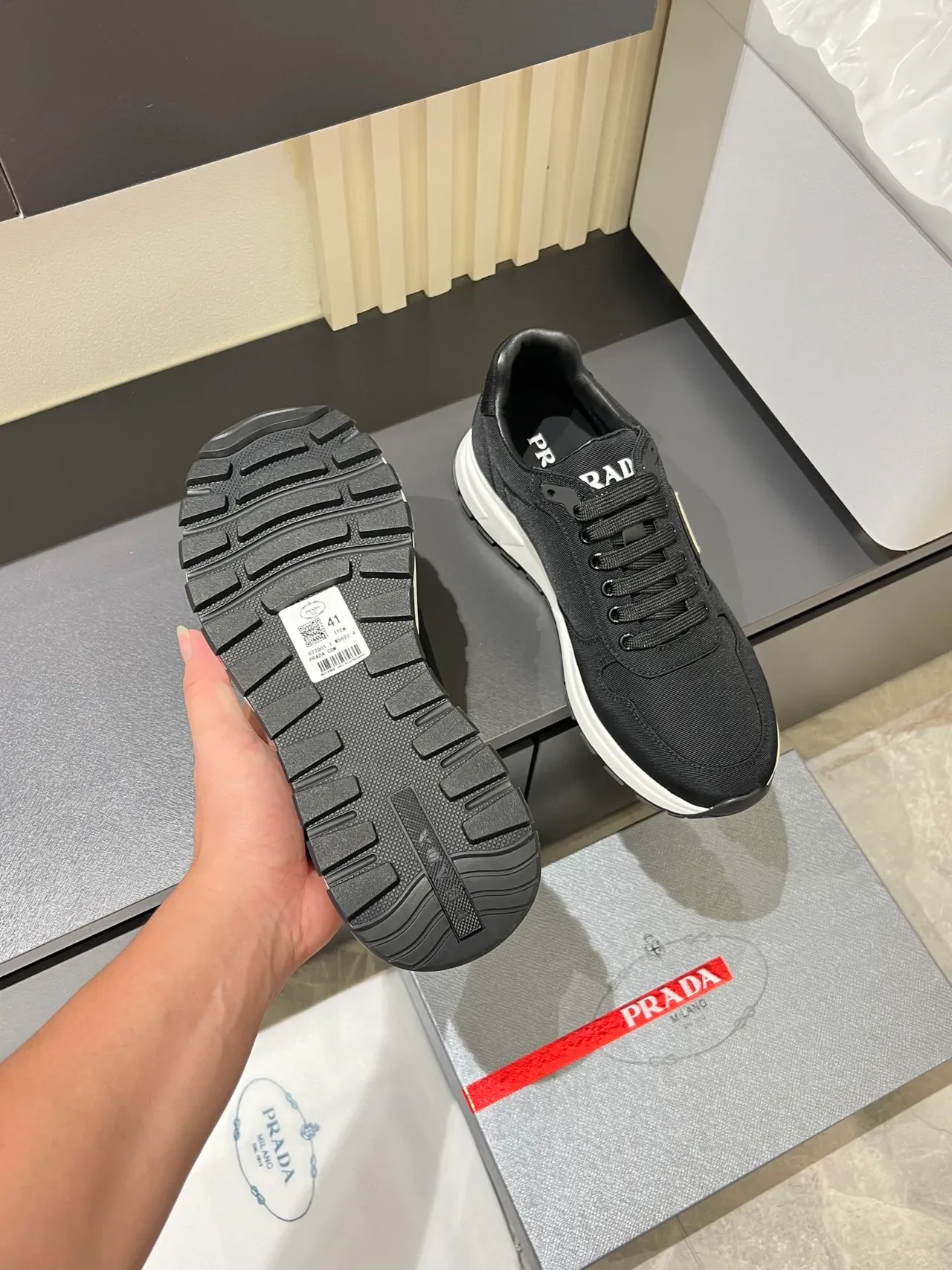 Prada Cloudbust Black Textile Lifestyle Sneakers 3