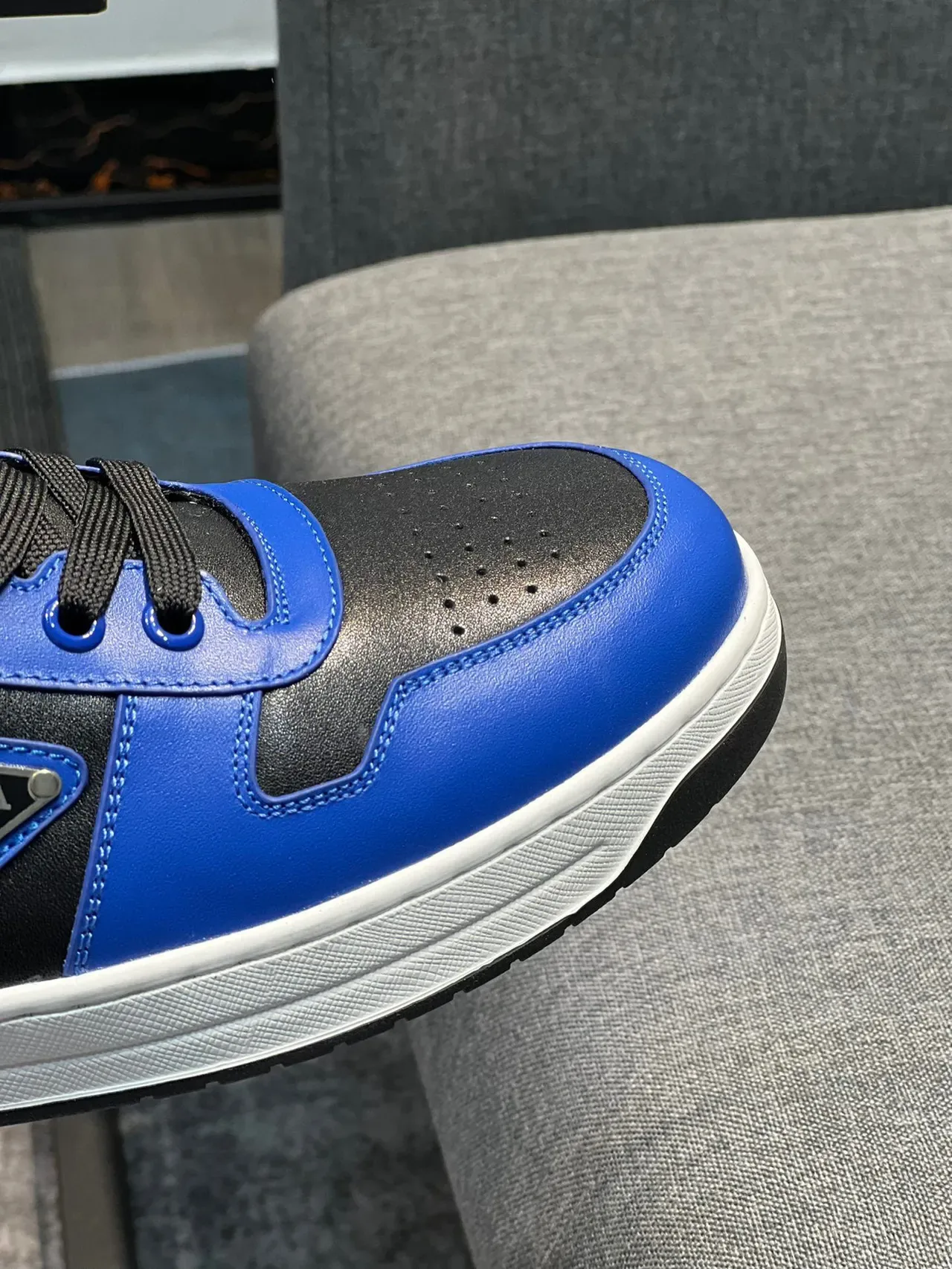 Prada Cloudbust Blue and Black Leather Lifestyle Sneakers 2
