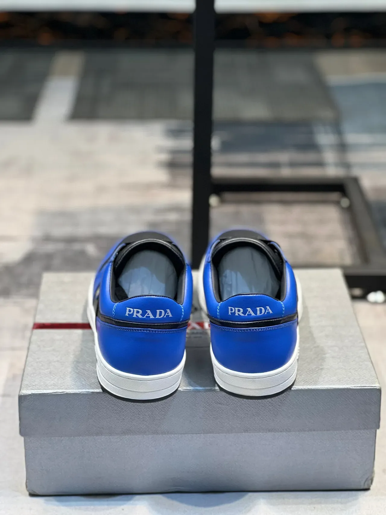 Prada Cloudbust Blue and Black Leather Lifestyle Sneakers 3
