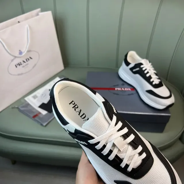 Prada Cloudbust Off-White and Black Chunky Sneakers 3