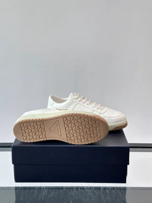 Prada Cloudbust Off-White Leather Lifestyle Sneakers 2