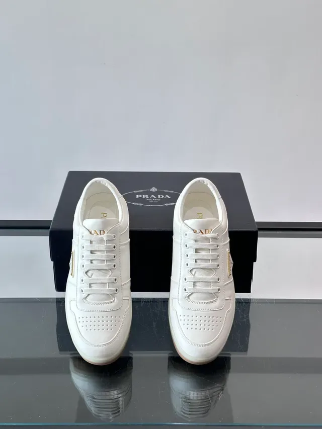 Prada Cloudbust Off-White Leather Lifestyle Sneakers 4