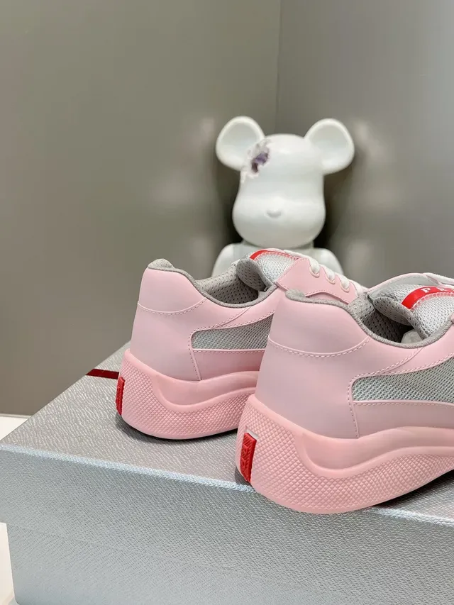 Prada Cloudbust Pink Gray Low-Top Mixed-Material Upper Lifestyle Sneakers 7