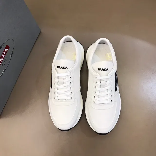 Prada Cloudbust White Black Low-Top Leather-Like Upper Lifestyle Sneakers 4