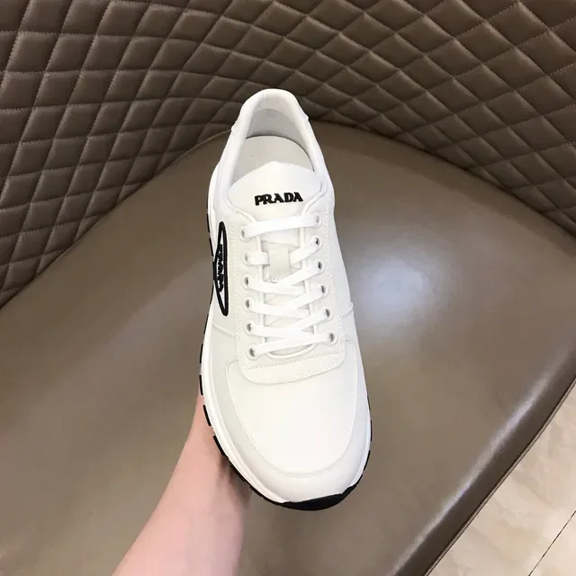 Prada Cloudbust White Black Low-Top Leather-Like Upper Lifestyle Sneakers 5