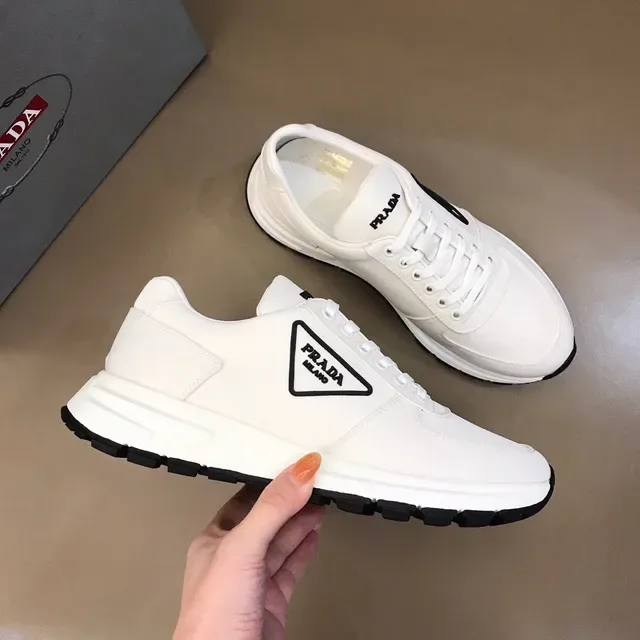 Prada Cloudbust White Black Low-Top Leather-Like Upper Lifestyle Sneakers 7