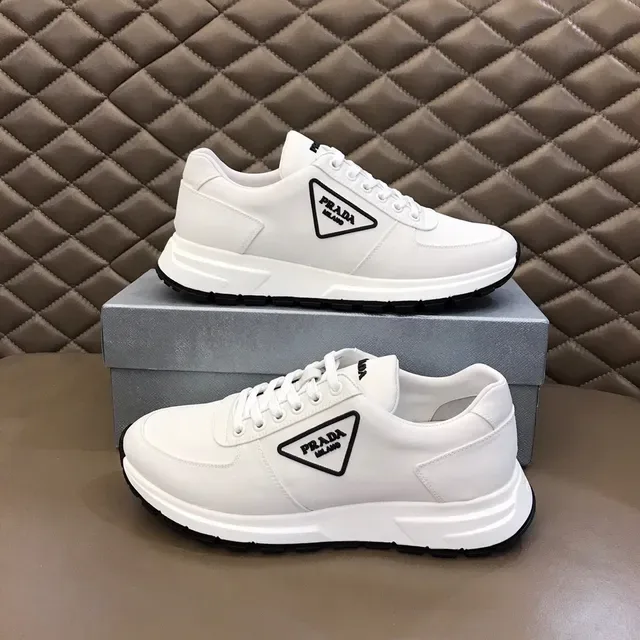 Prada Cloudbust White Black Low-Top Leather-Like Upper Lifestyle Sneakers 8
