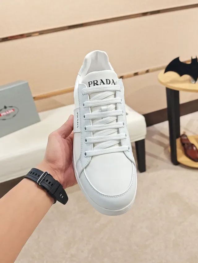 Prada Cloudbust White Leather Upper Minimalist Lifestyle Sneakers 5