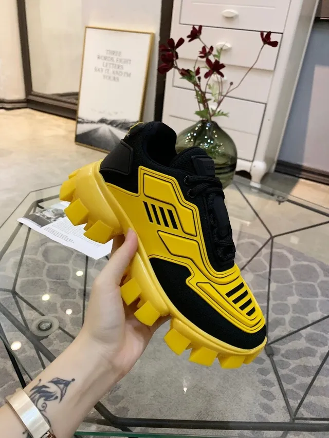 Prada Cloudbust Yellow and Black Chunky Sneakers 5