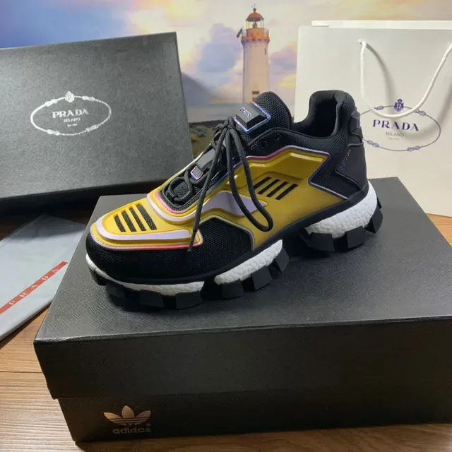 Prada Cloudbust Yellow Black Multicolor Chunky Sneakers 1