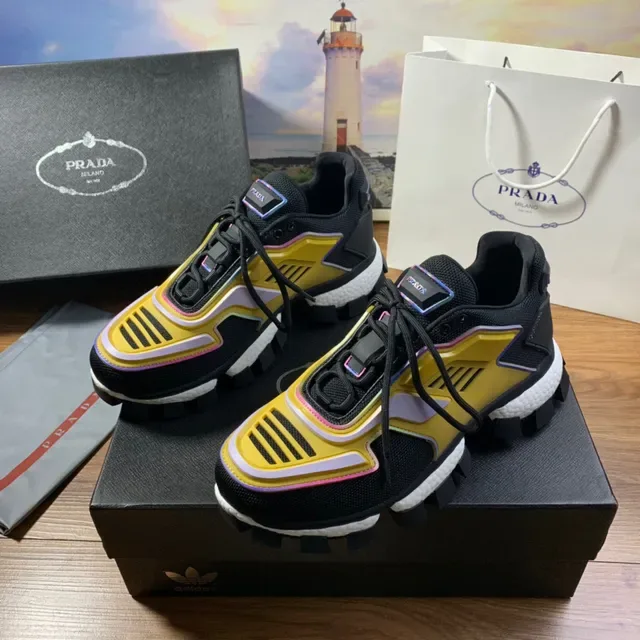 Prada Cloudbust Yellow Black Multicolor Chunky Sneakers 8