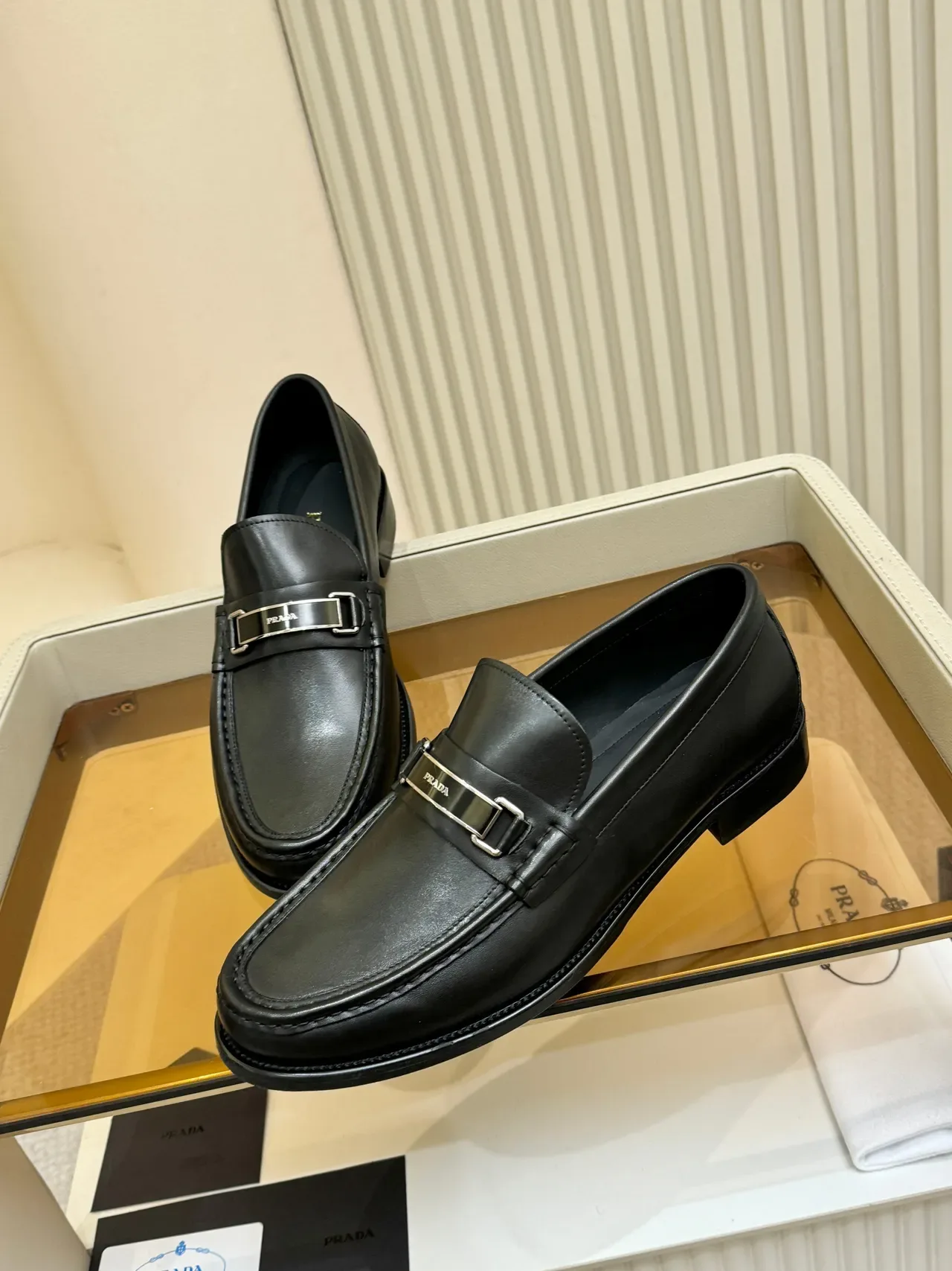 Prada Horsebit Loafer Black Leather Loafers 4