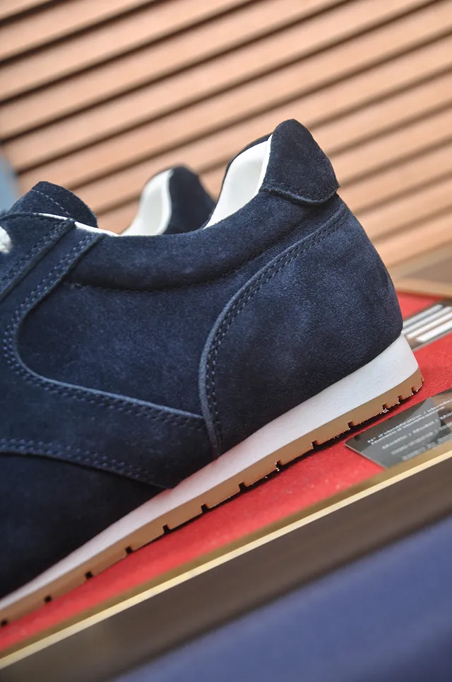 Prada Navy Suede Lifestyle Sneaker 2