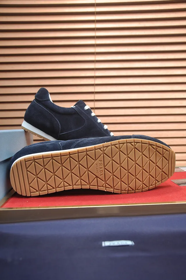 Prada Navy Suede Lifestyle Sneaker 3