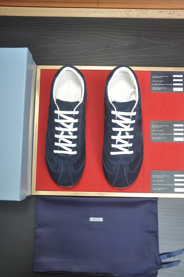 Prada Navy Suede Lifestyle Sneaker 5