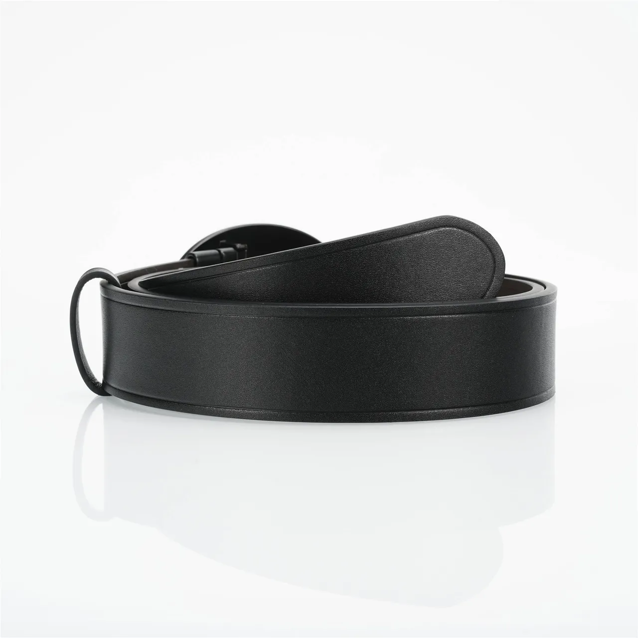 Prada Oval Buckle Black Leather Belt 3