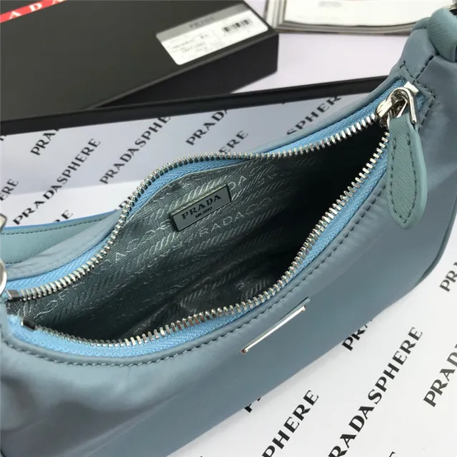 Prada Re-Edition 2005 Green Nylon Underarm Bag 11