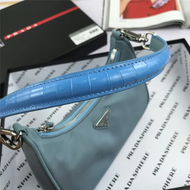 Prada Re-Edition 2005 Green Nylon Underarm Bag 12