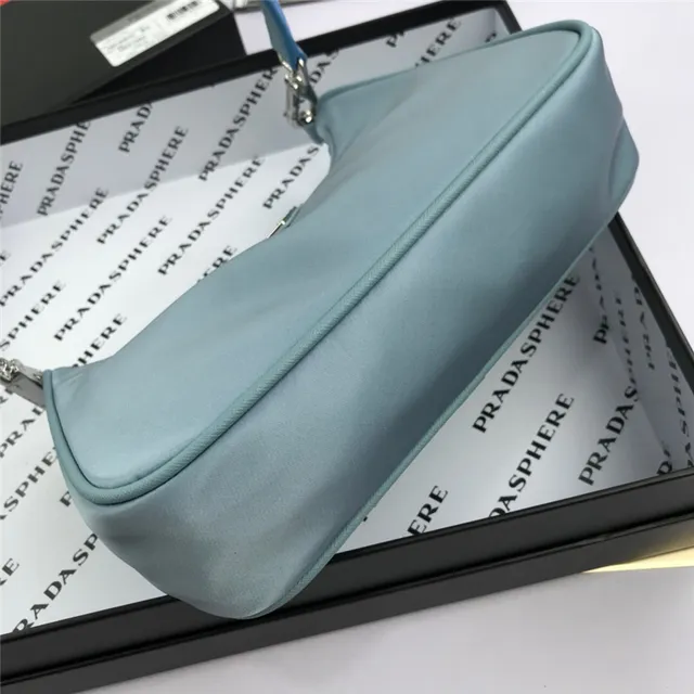 Prada Re-Edition 2005 Green Nylon Underarm Bag 13