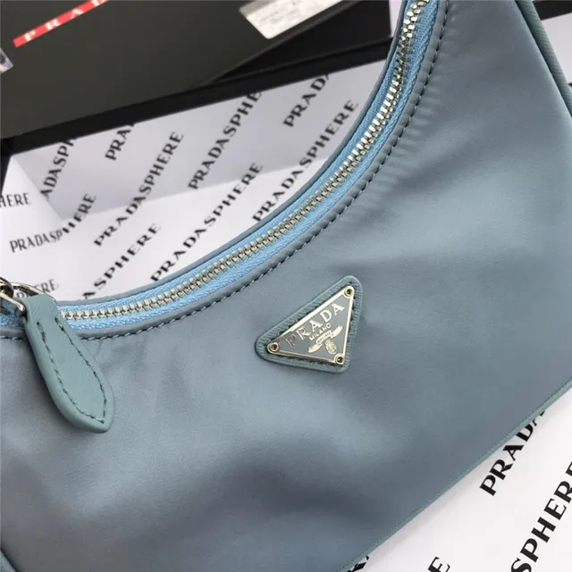Prada Re-Edition 2005 Green Nylon Underarm Bag 14