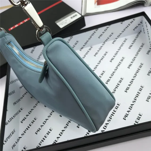 Prada Re-Edition 2005 Green Nylon Underarm Bag 16