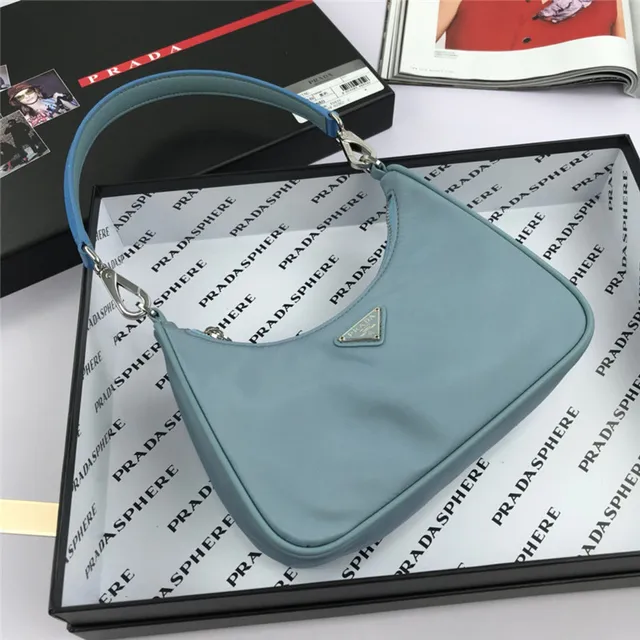 Prada Re-Edition 2005 Green Nylon Underarm Bag 17