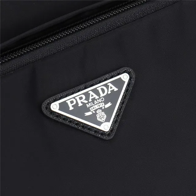 Prada Re-Edition Black Structured Nylon Casual Backpack 6