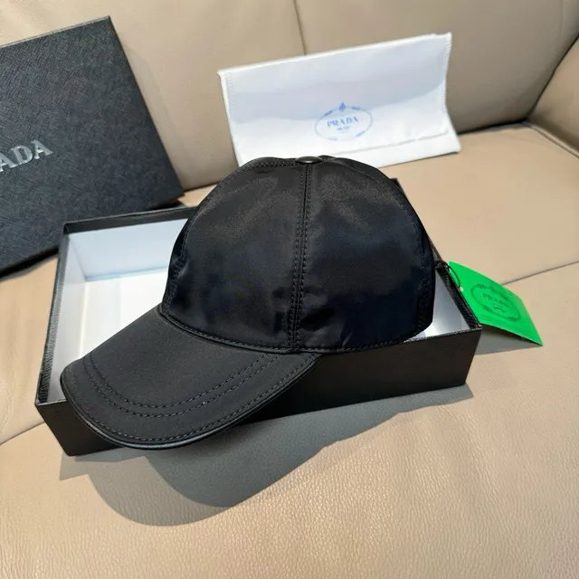 Prada Structured Black Baseball Cap 6