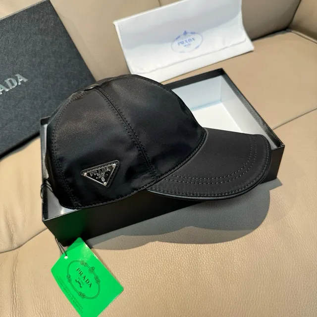 Prada Structured Black Baseball Cap 8