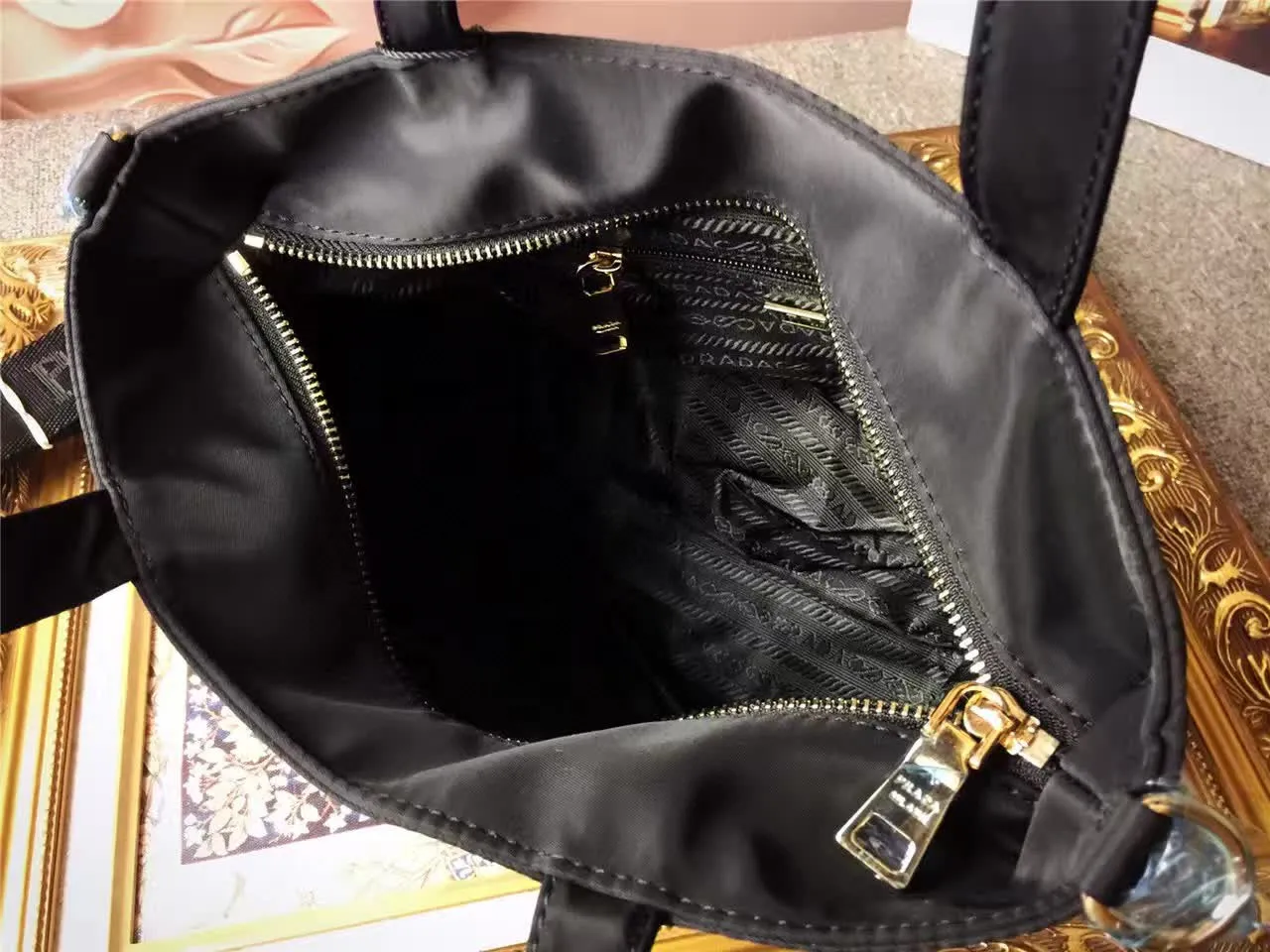 Prada Teddy Bear Black Nylon Tote Bag 3