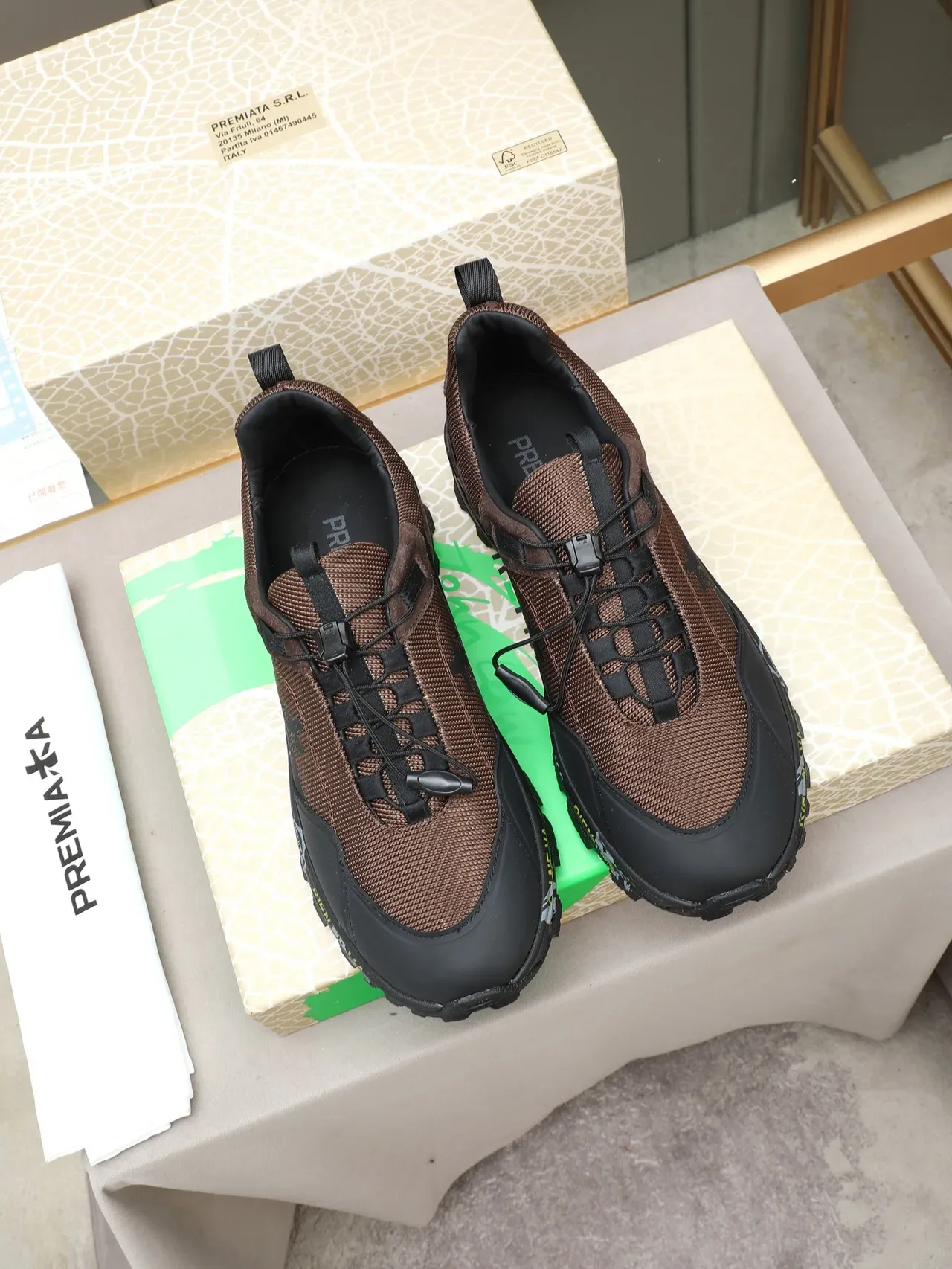 Premiata Rien Ne Va Plus Brown and Black Lifestyle Sneakers 2