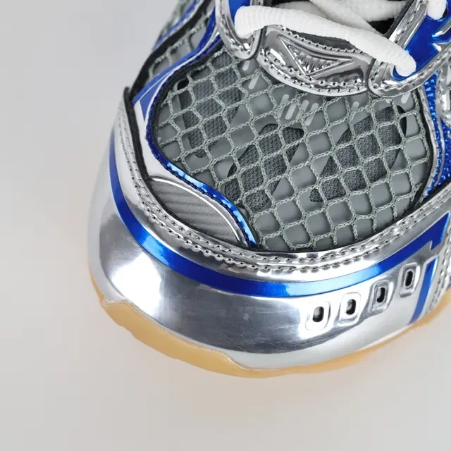 Puma Bleu Argent Métallique Et Panneaux De Maille De Ventilation En Overlay Sneakers Lifestyle 5