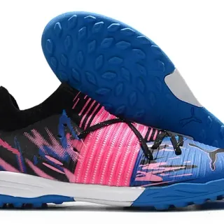 Puma Future Z Blue Pink Knit Sock Collar Textured Synthetic Overlays Sneakers