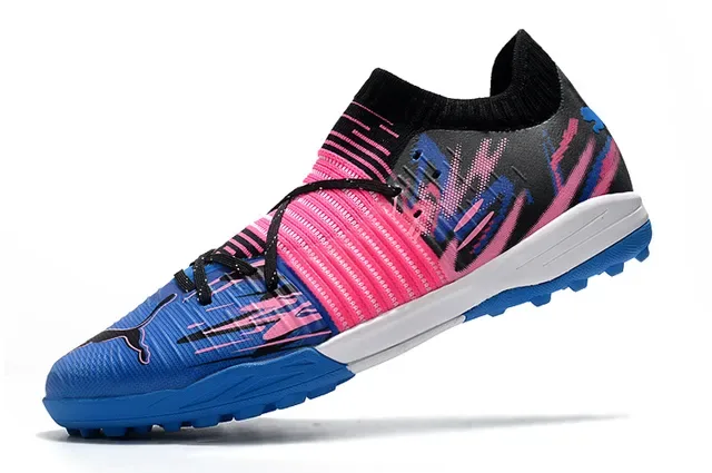 Puma Future Z bleu rose col de chaussette tricotée superpositions synthétiques texturées sneakers 19