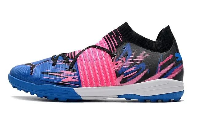 Puma Future Z bleu rose col de chaussette tricotée superpositions synthétiques texturées sneakers 20