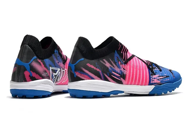 Puma Future Z bleu rose col de chaussette tricotée superpositions synthétiques texturées sneakers 22