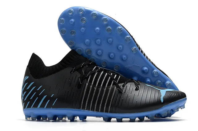 Puma Future Z حذاء كرة القدم برتقالي أصفر مع أعلى من النسيج المحبوك وتكييف الجوارب متكامل قفص الرباط أرض صلبة 3