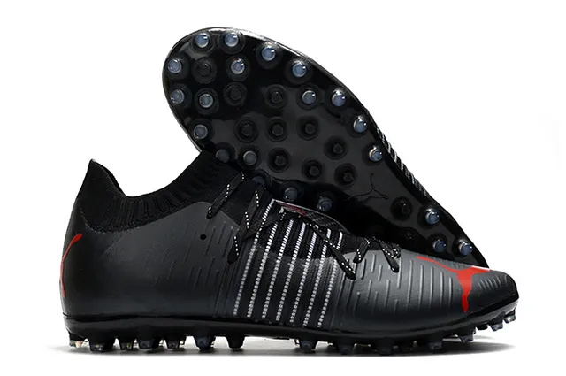 Puma Future Z حذاء كرة القدم برتقالي أصفر مع أعلى من النسيج المحبوك وتكييف الجوارب متكامل قفص الرباط أرض صلبة 10