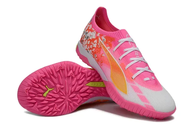 Puma Future Z Pink Orange Low-Cut Knit-Synthetic Upper Sneakers 4