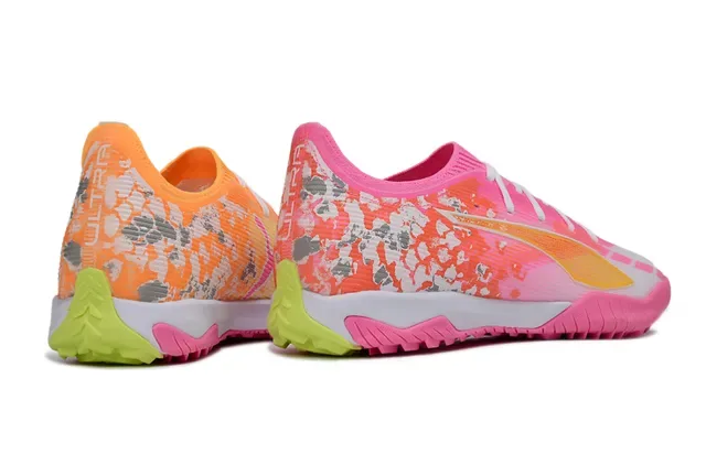 Puma Future Z Pink Orange Low-Cut Knit-Synthetic Upper Sneakers 5